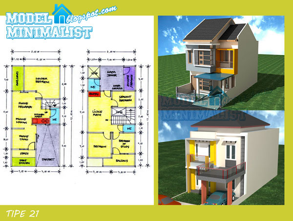 Desain Rumah Ukuran 5x12 1 Lantai - Rumah Idaman